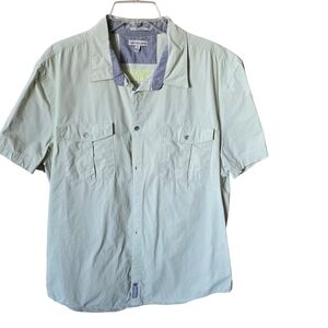Columbia Men's Mint Green Casual Button Down Shirt